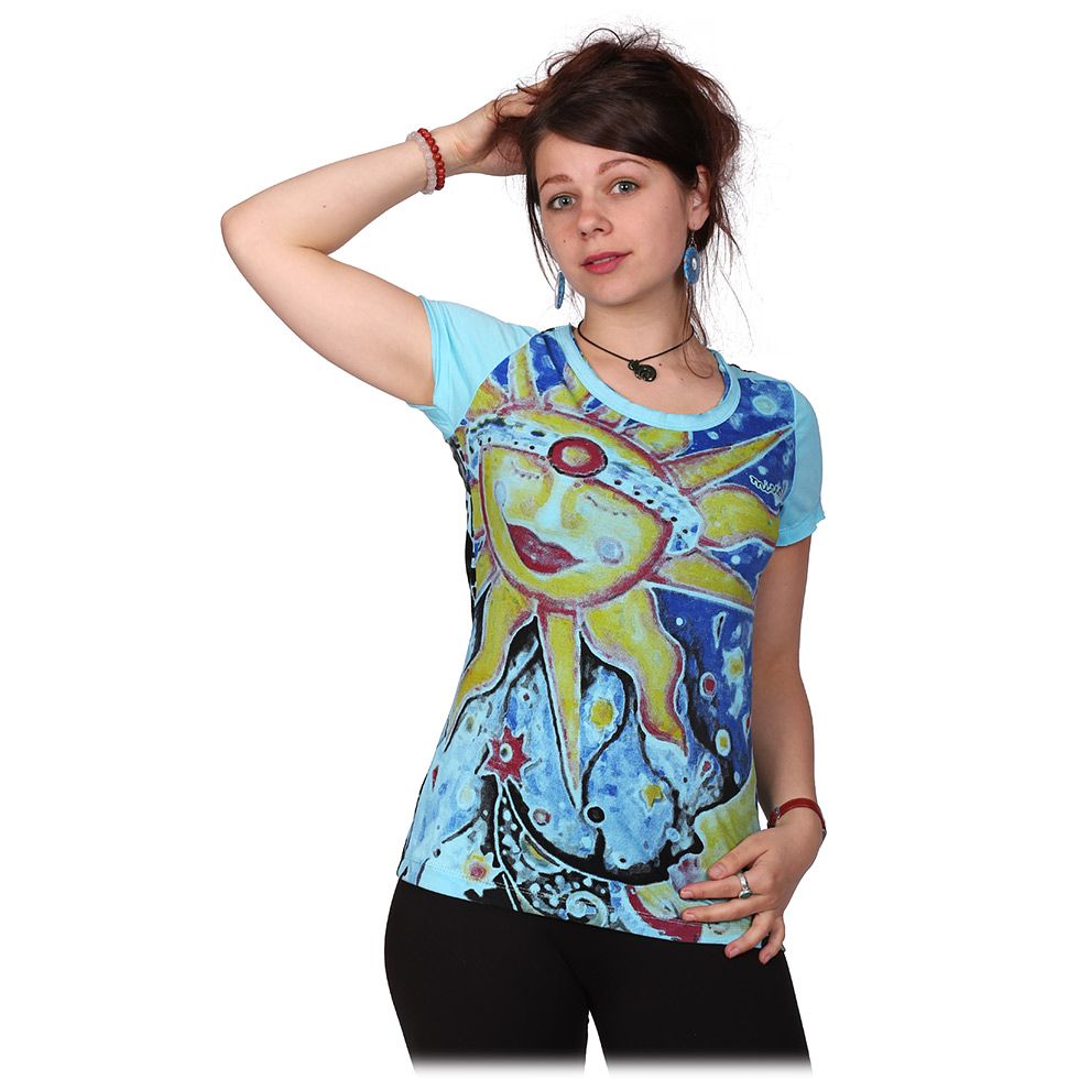 T-shirt da donna con maniche corte Mirror Sun&Moon Thailand