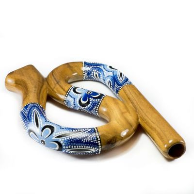 Didgeridoo da viaggio a forma di serpentina di colore blu