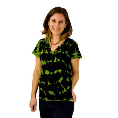 T-shirt da donna con maniche corte Benita Green Nepal
