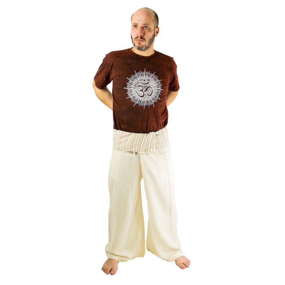 Pantaloni a portafoglio - Pantaloni da pescatore - beige Nepal