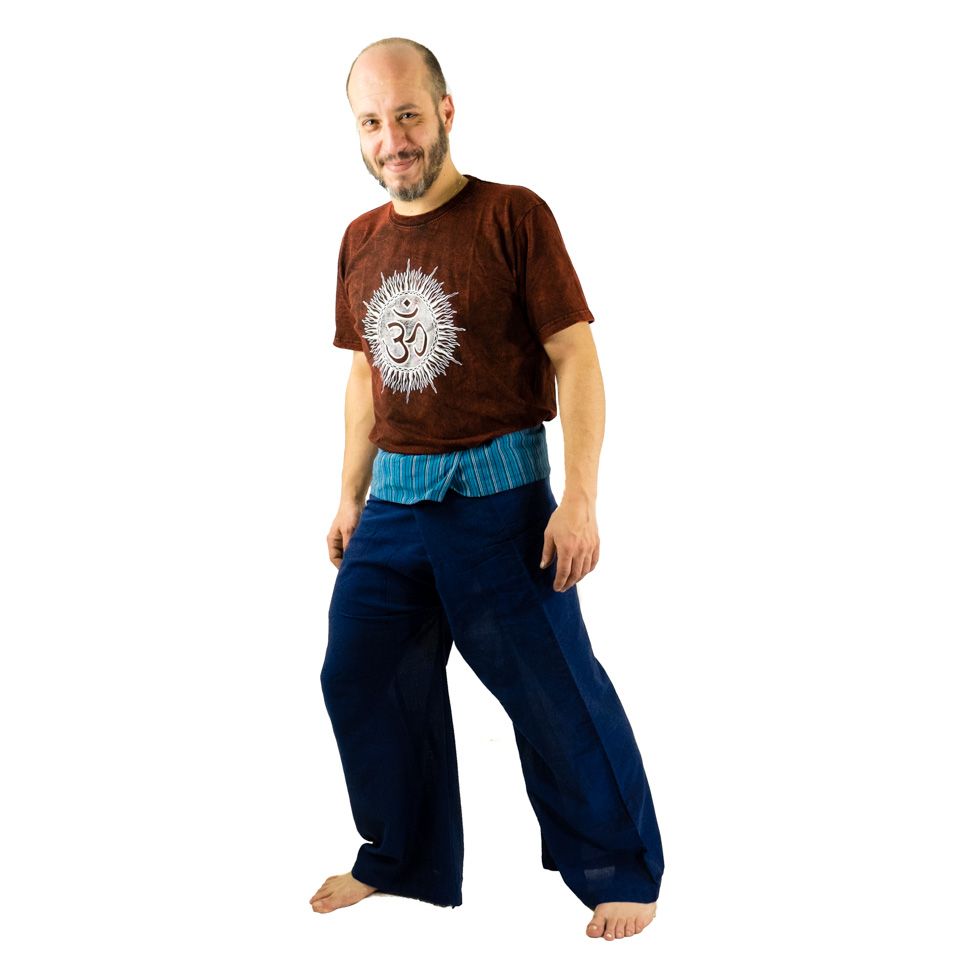 Pantaloni a portafoglio - Pantaloni da pescatore - blu Nepal