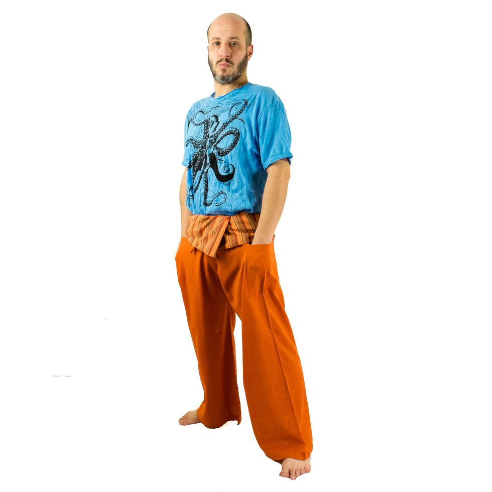 Pantaloni a portafoglio - Pantaloni da pescatore - arancioni Nepal