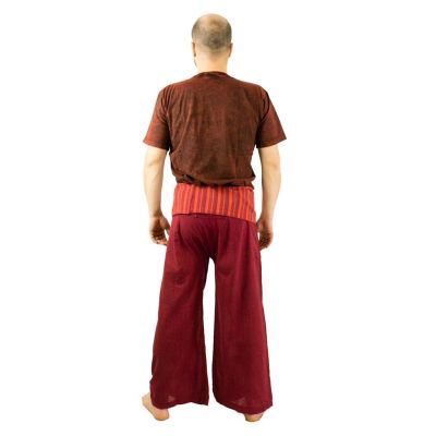 Pantaloni a portafoglio - Pantaloni da pescatore - bordeaux Nepal