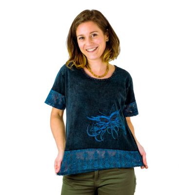 T-shirt da donna etno con maniche corte Sudha Pirus | S, M, L, XL