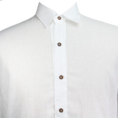 Camicia da uomo con maniche lunghe Tombol White Thailand