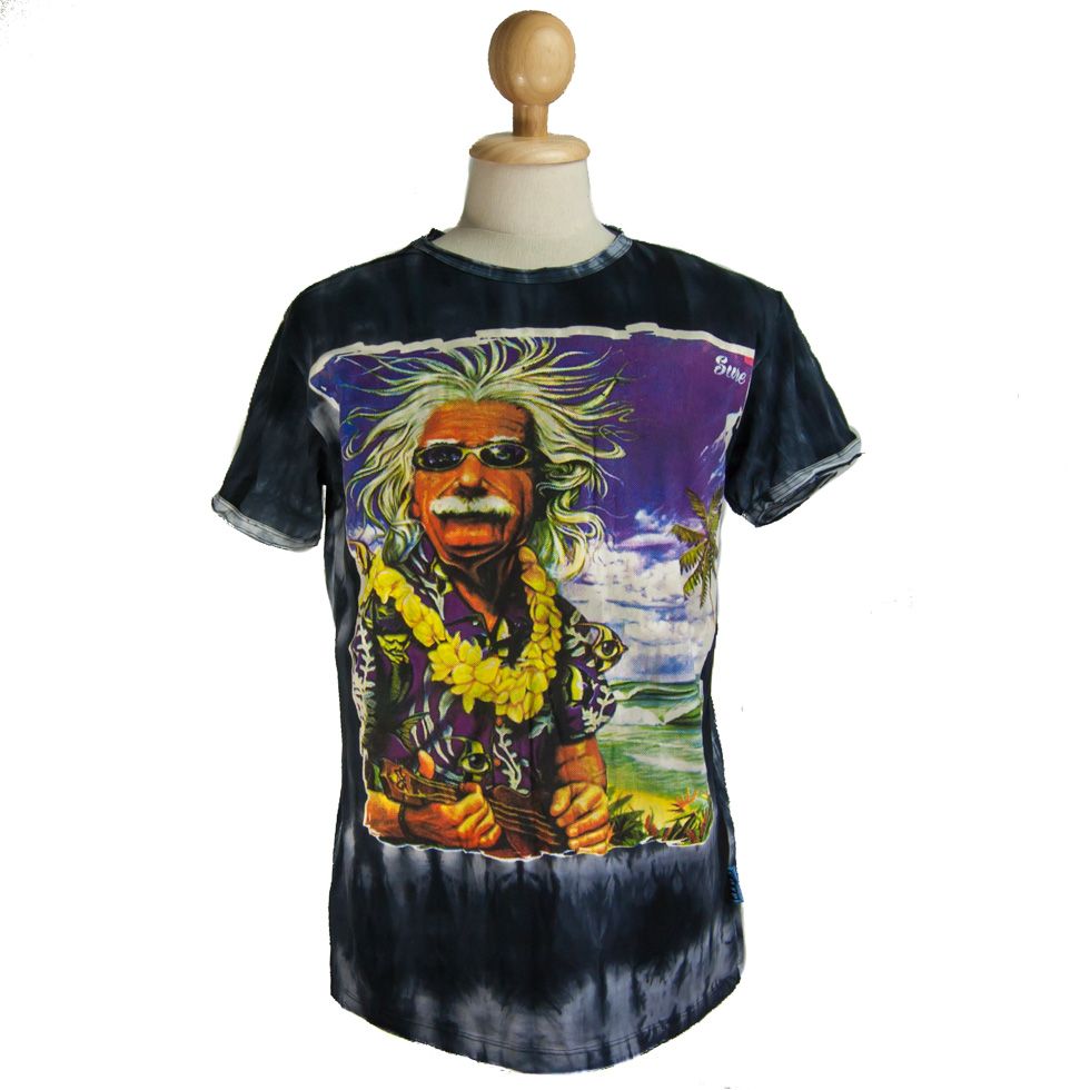 T-shirt da uomo Sure Einstein on Holiday Black Thailand