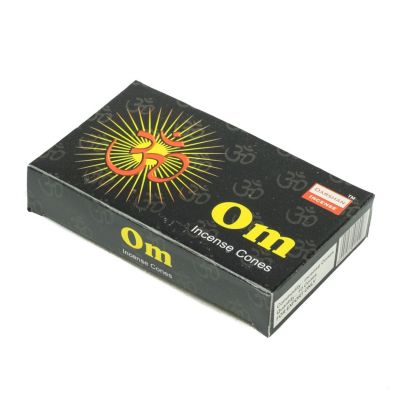 Coni di incenso Darshan Om | Confezione 10 coni, Scatola da 12 pacchetti al prezzo di 10