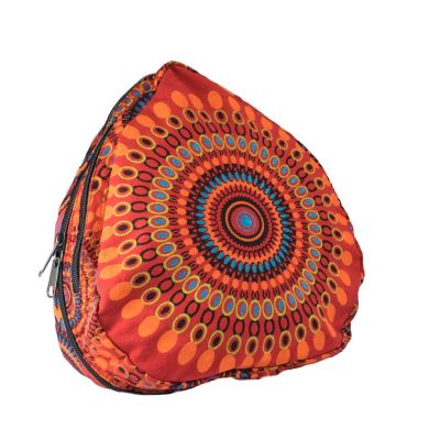 Zaino di cotone rosso con mandala Mandala Red Nepal
