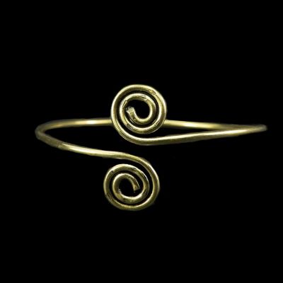 Bracciale in ottone con spirali Glencora Brass
