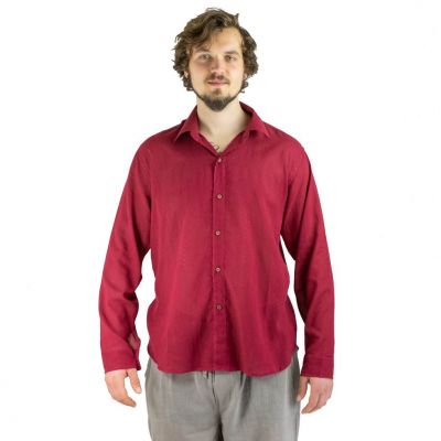 Camicia da uomo con maniche lunghe Tombol Burgundy | L, XL, XXL, XXXL