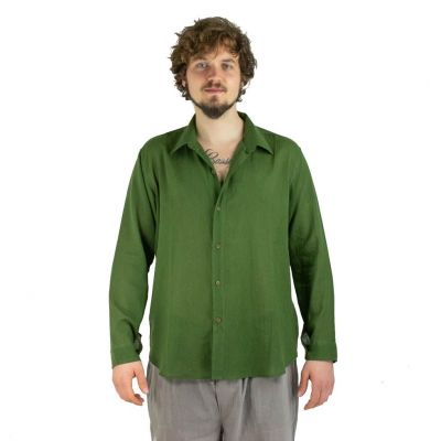 Camicia da uomo con maniche lunghe Tombol Green | M, L, XL, XXL, XXXL