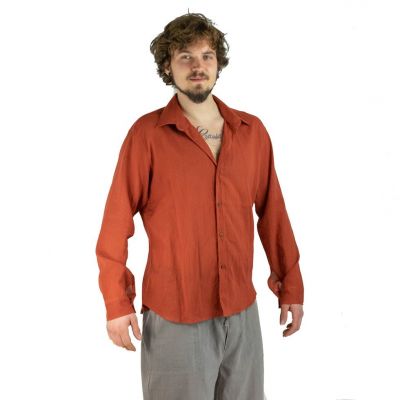 Camicia da uomo con maniche lunghe Tombol Orange Thailand