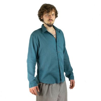 Camicia da uomo con maniche lunghe Tombol Teal Blue | S, M, L, XL, XXL, XXXL