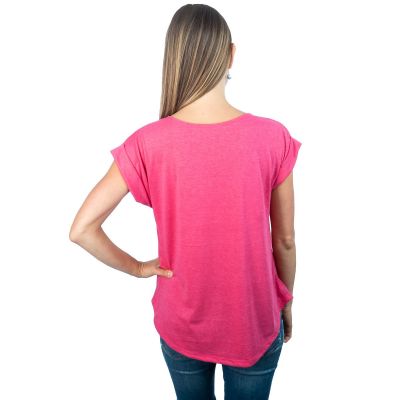 T-shirt da donna con maniche corte Darika Cacti Pink Thailand