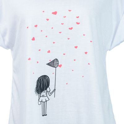 T-shirt da donna con maniche corte Darika Catching Hearts Thailand