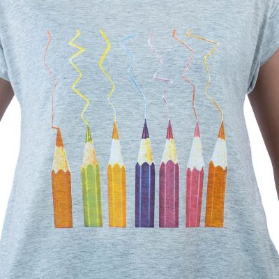 T-shirt donna manica corta Darika Crayons Thailand