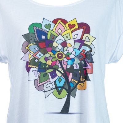 T-shirt da donna con maniche corte Darika Fantasy Tree Thailand