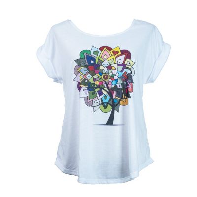 T-shirt da donna con maniche corte Darika Fantasy Tree | S/M