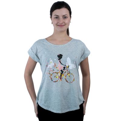 T-shirt donna manica corta Darika Fragrant Bike Grey Thailand