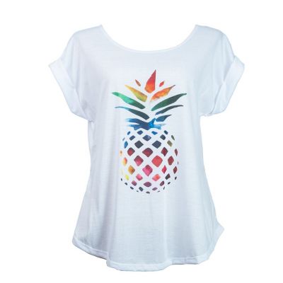 T-shirt da donna con maniche corte Darika Pineapple | S/M