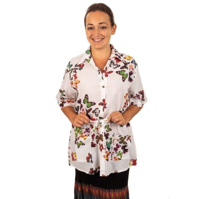 Camicia da donna con maniche corte Sumalee Kupu-kupu Thailand