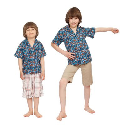 Camicia "hawaiana" per bambini Blue Sea | 4-6 anni, 6-8 anni, 8-10 anni, 10-12 anni