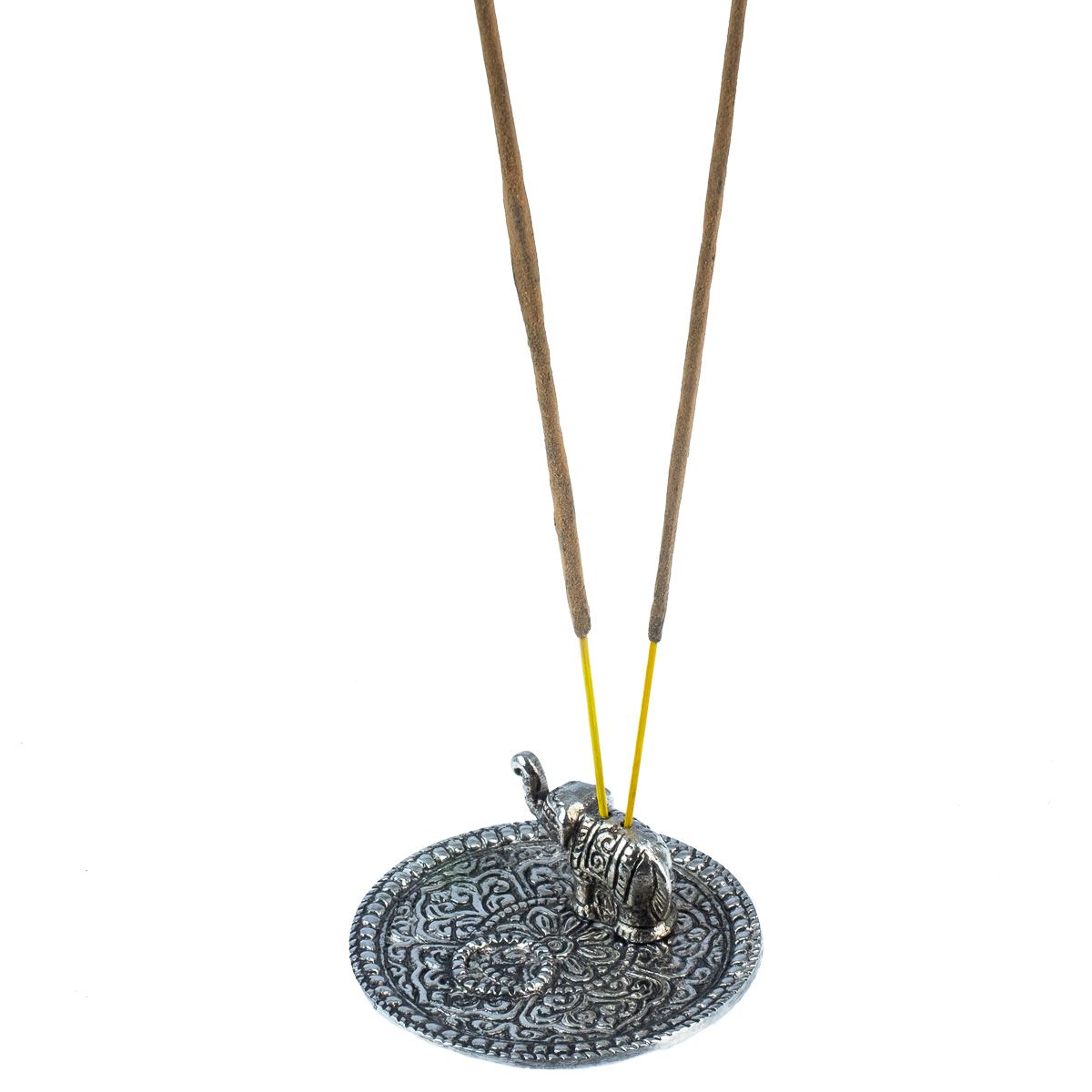 Porta bastoncini di incenso in metallo Elefante India