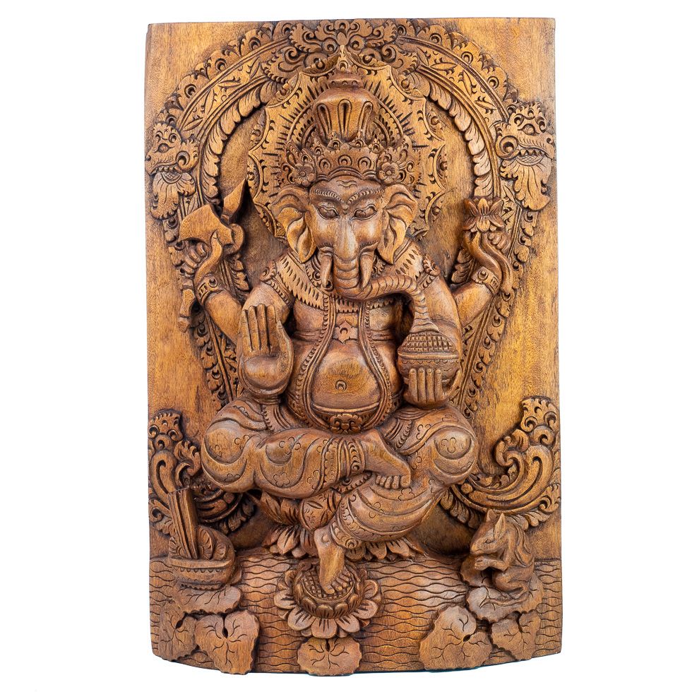 Scultura in legno intagliato Ganesha Indonesia