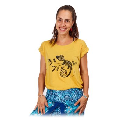 T-shirt donna manica corta Darika Chameleon Yellow | UNI
