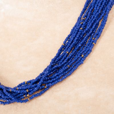 Collana di perline Faraja Blue India