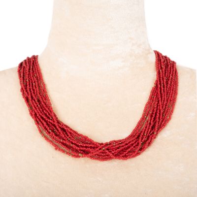 Collana di perline Faraja Red
