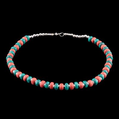 Collana di perline Ife Red-Turquoise
