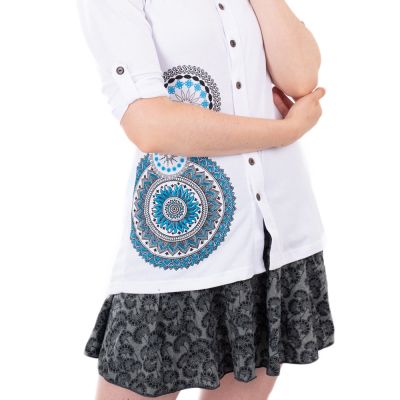 Camicia bianca da donna con mandala Anberia White Nepal