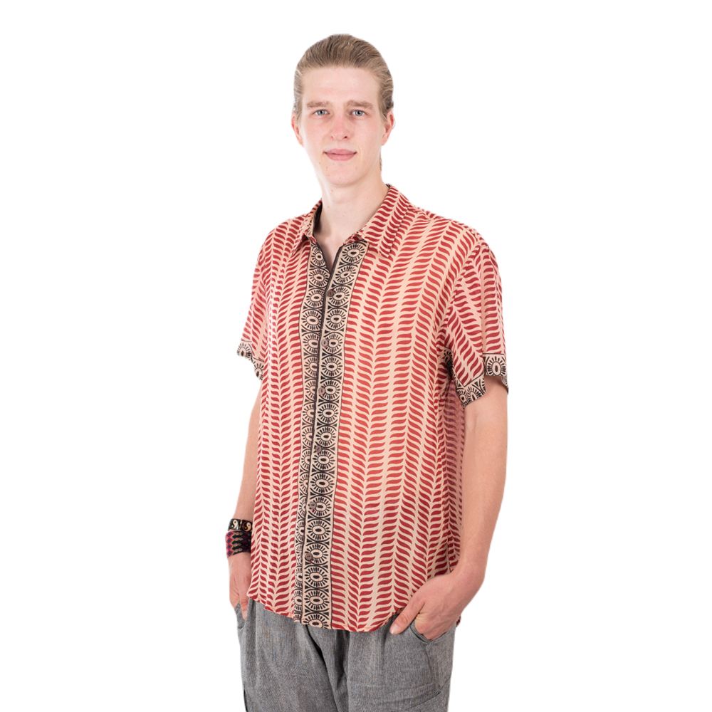 Camicia etno indiana da uomo Kabir Merun