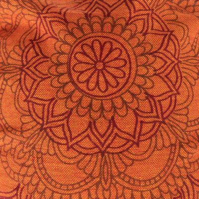 Fascia in tessuto con stampa mandala Ismerie Orange Nepal