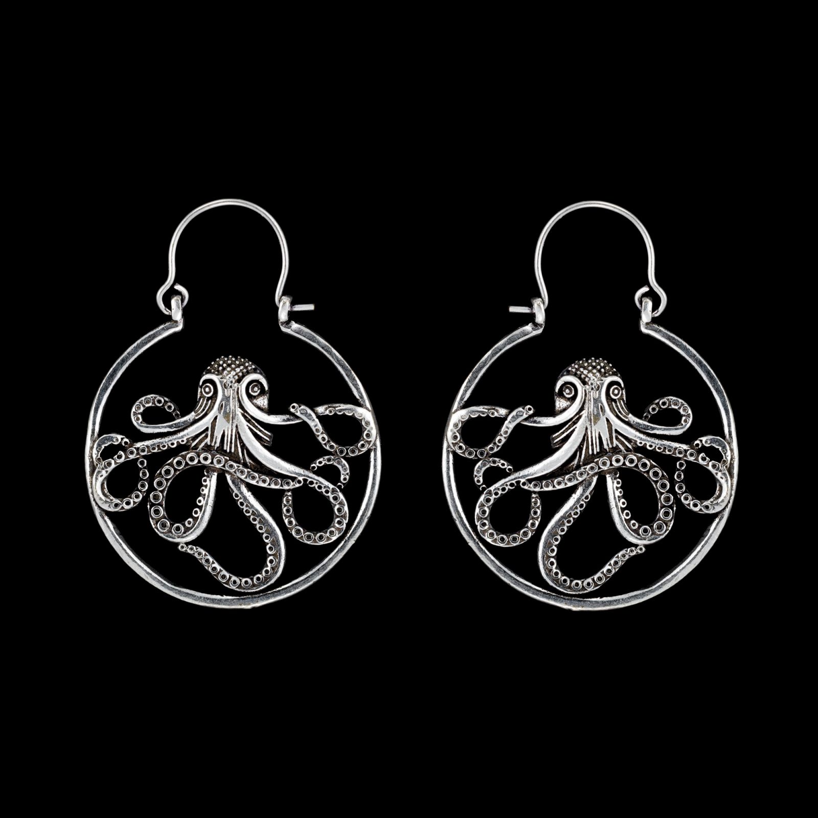 Orecchini in argento tedesco Octopus 1 India