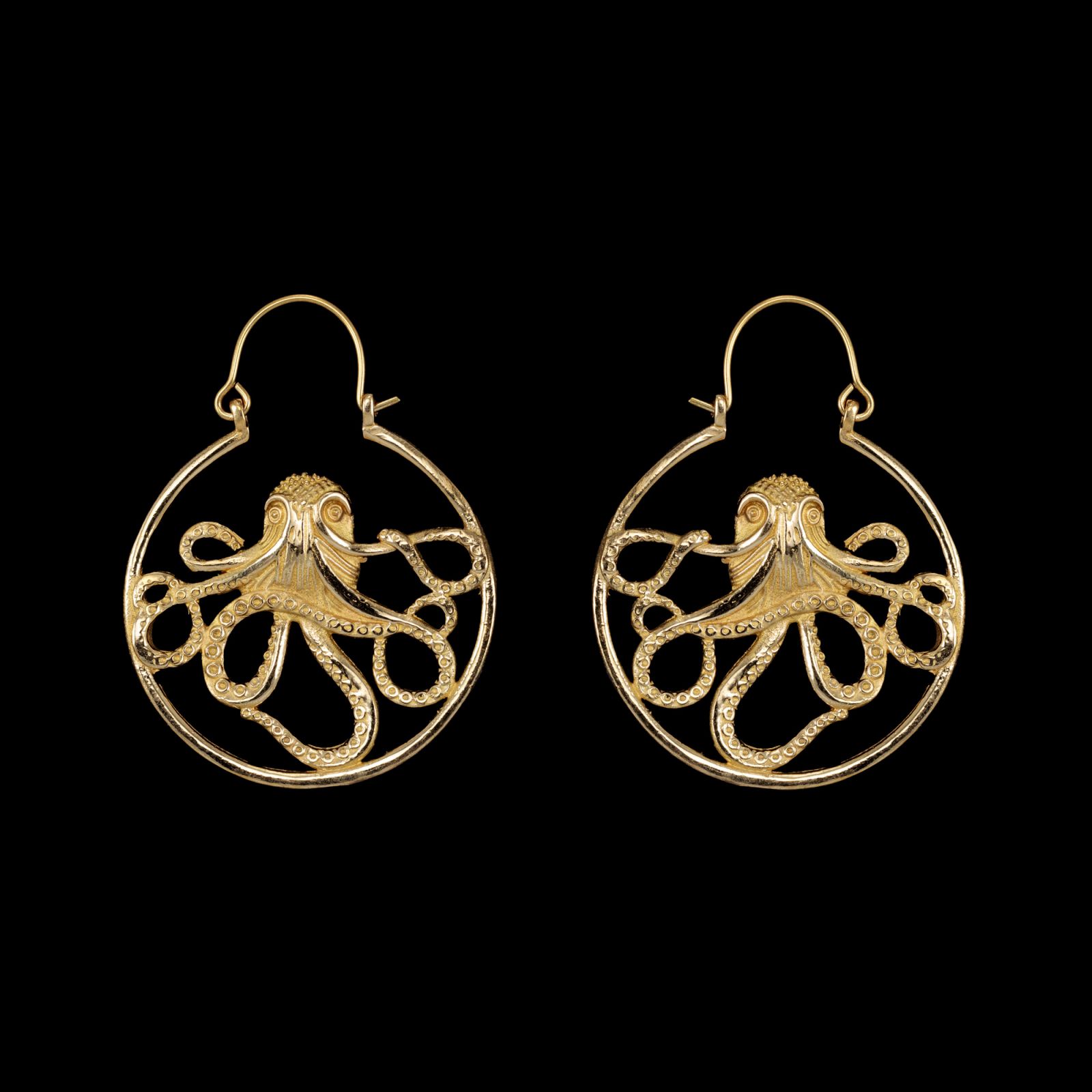 Orecchini in ottone Octopus 2 India