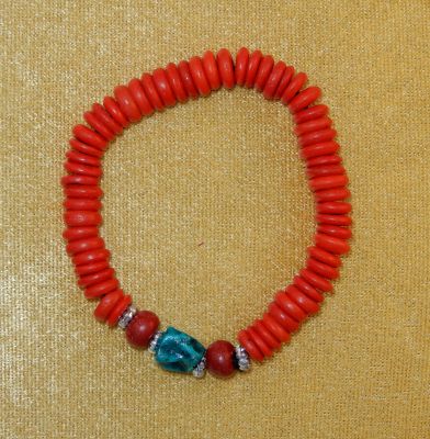 Braccialetto colorato di perline Manapun Red