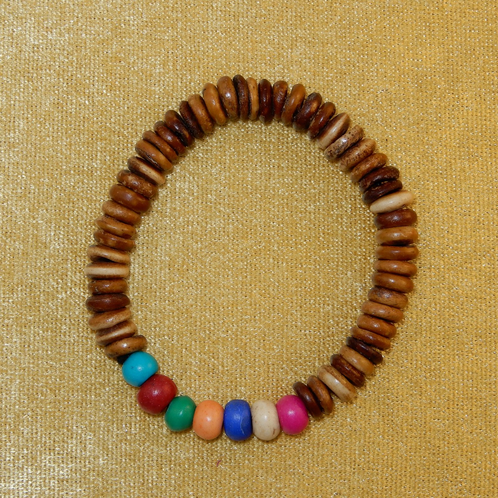 Braccialetto colorato di perline Pewarnaan Brown Thailand