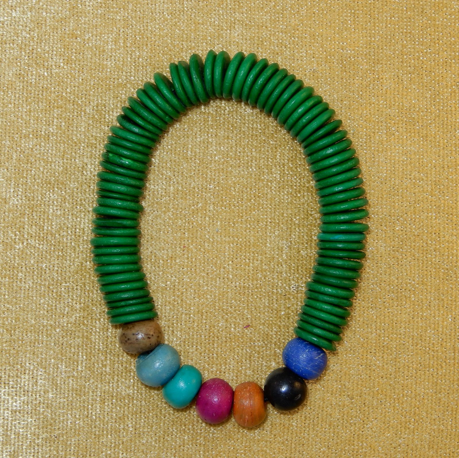 Braccialetto colorato di perline Sempit Green Thailand