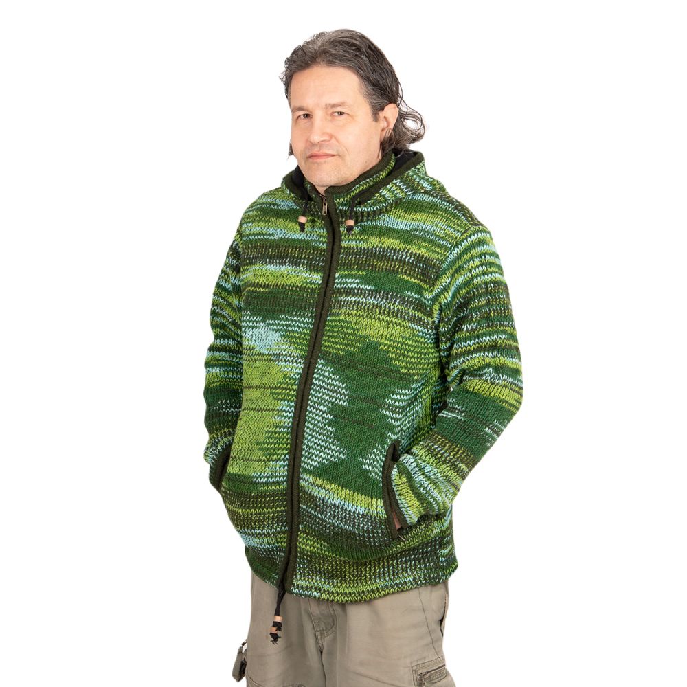 Maglione di lana Shades of Green Nepal