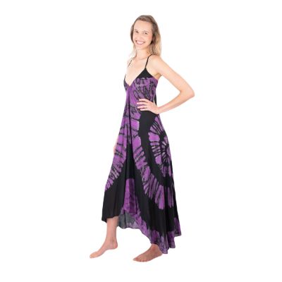 Abito lungo batik Tripta Purple-Black Thailand