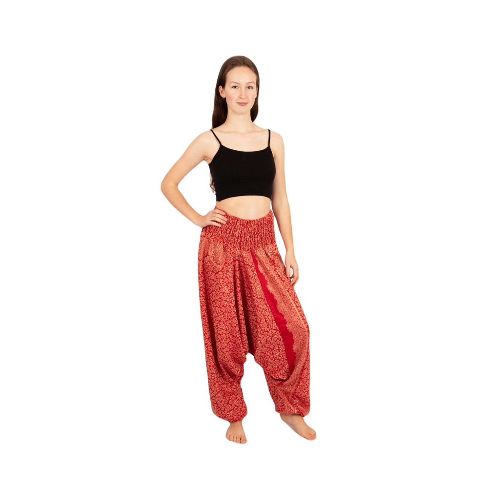 Pantaloni turchi in acrilico caldo Damini Red India