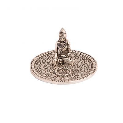 Porta incenso in metallo Buddha India