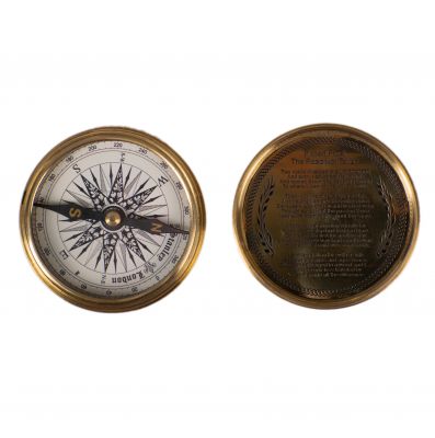 Bussola retro in ottone Stanley London - Pocket Compass 1885 India