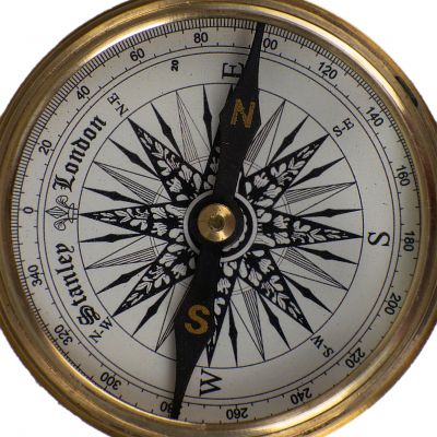 Bussola retro in ottone Stanley London - Pocket Compass 1885 India