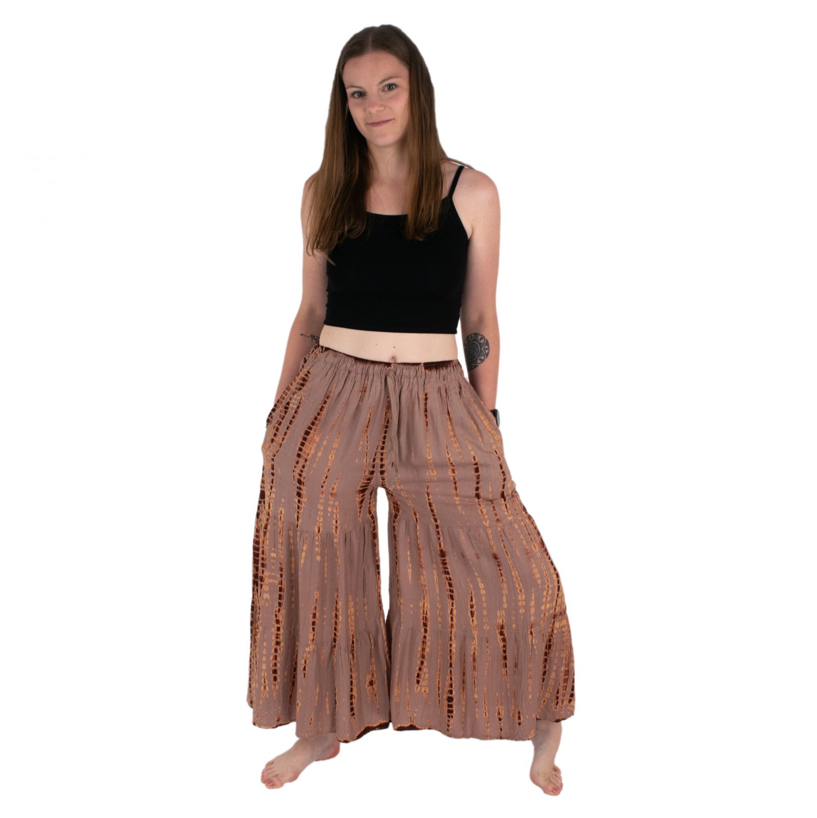 Gonna pantalone / culottes batik Yana Greyish-Brown Thailand