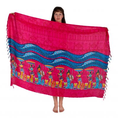 Sarong / pareo / sciarpa da spiaggia African Women Pink