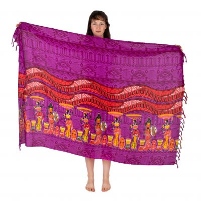 Sarong / pareo / sciarpa da spiaggia African Women Purple