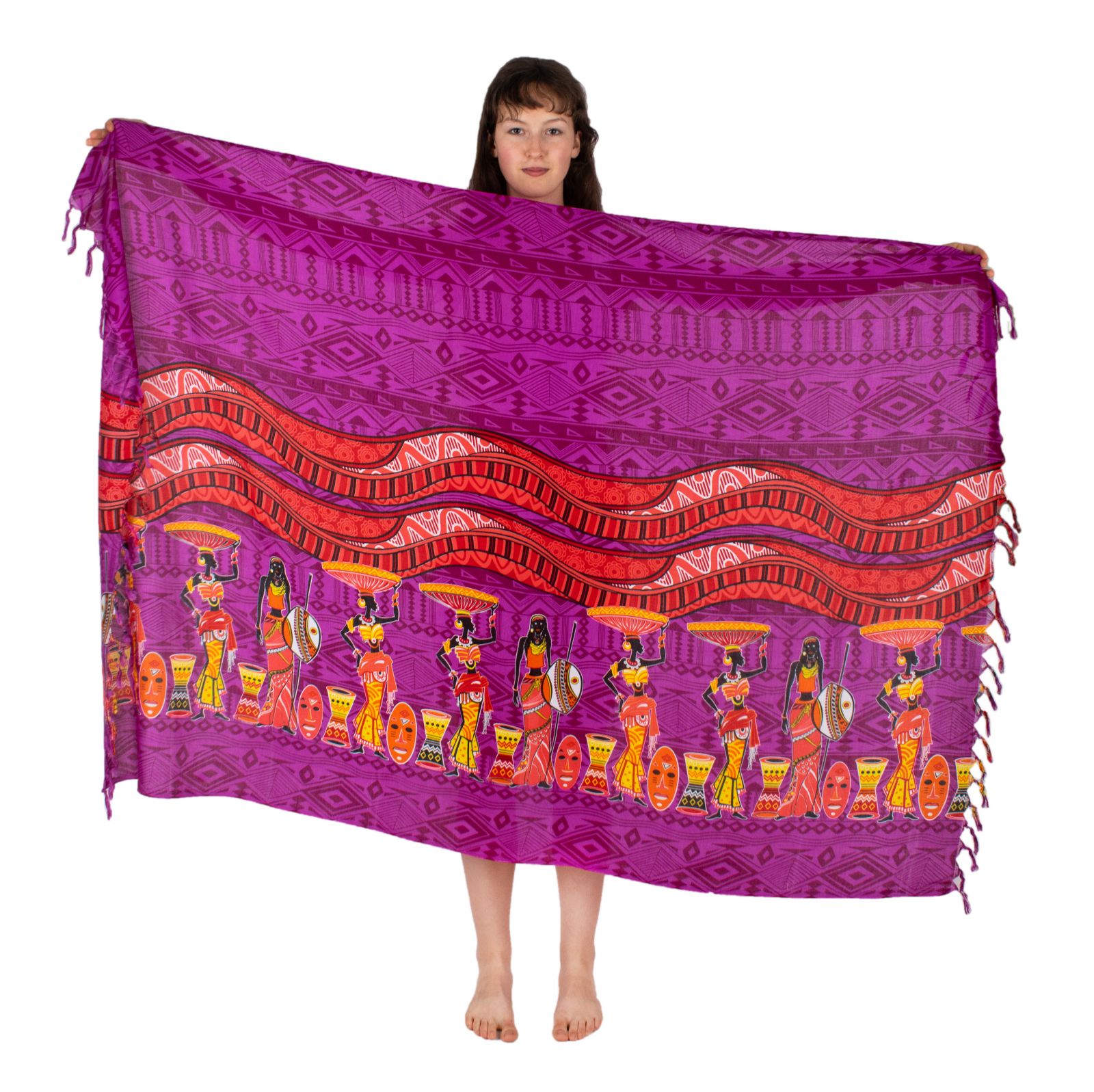 Sarong / pareo / sciarpa da spiaggia African Women Purple Thailand